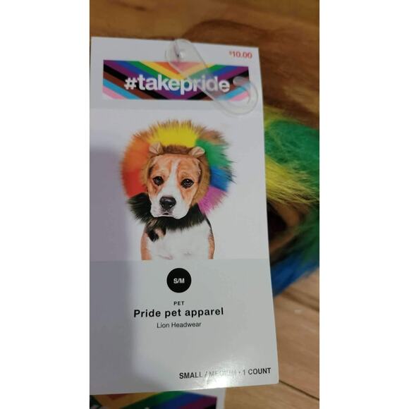 Take Pride Pet Apparel Lion Mane Headwear & Leg Warmers LGBTQ Pride S/M L/XL - Picture 3 of 5